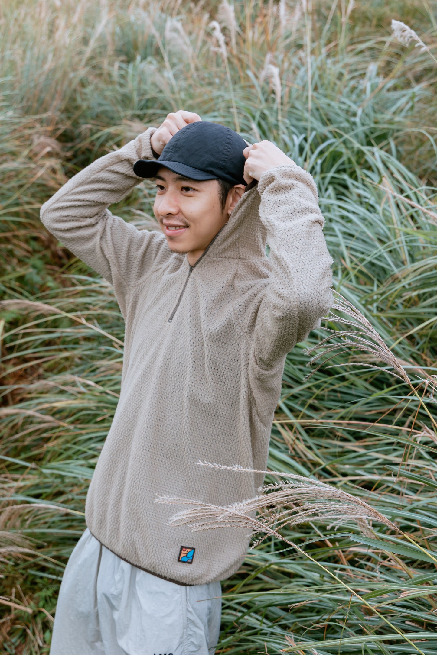 Active Hoodie - Alpha 90 half-zip / 大地卡其
