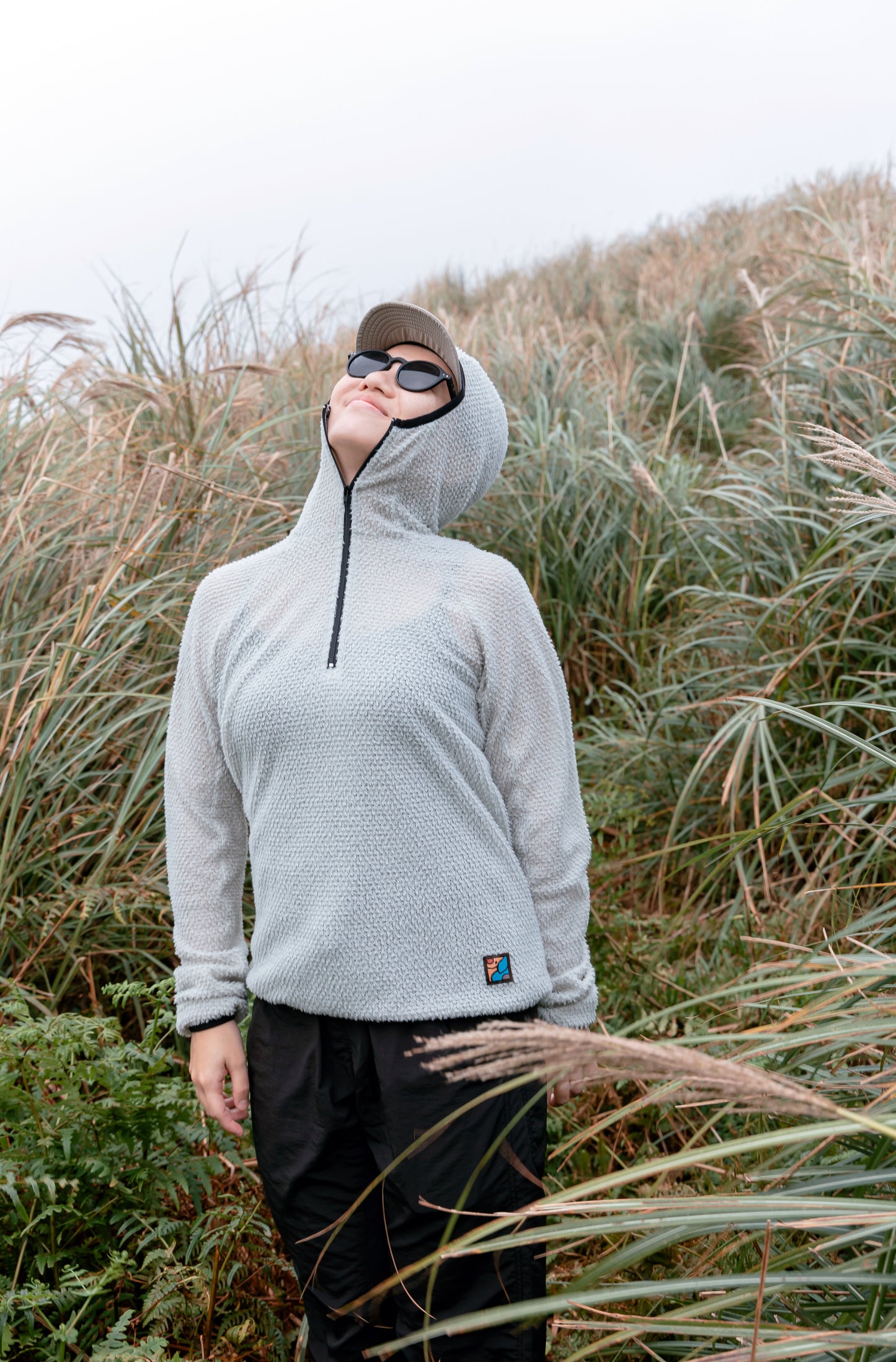 Active Hoodie - Alpha 90 half-zip / 冰河灰
