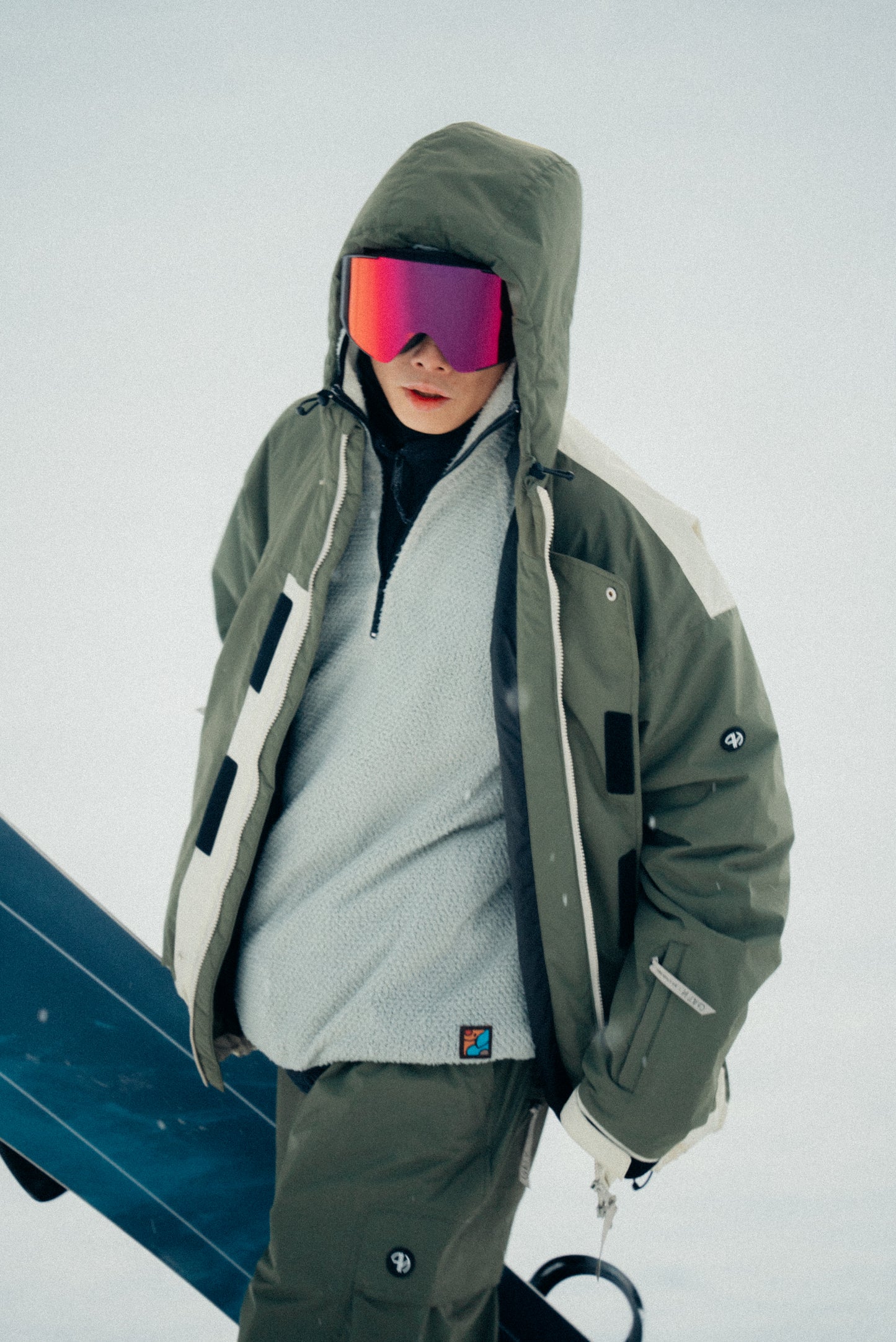 Active Hoodie - Alpha 90 half-zip / 冰河灰