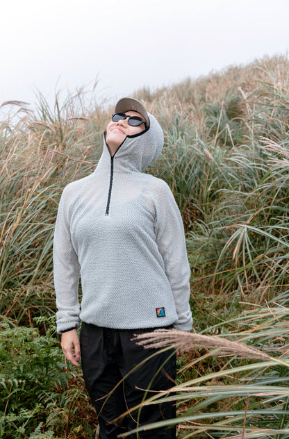 Active Hoodie - Alpha 90 half-zip / 冰河灰